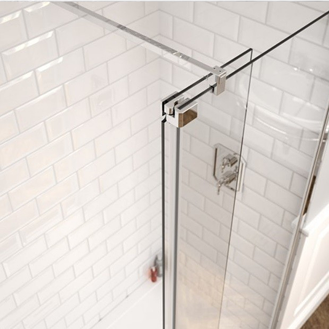 Kudos Ultimate Hinged Deflector Panel 300mm Right Hand 8mm - Chrome