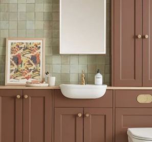 Roper Rhodes Burford Slim Semi-Countertop Unit 600- Terra / Oak