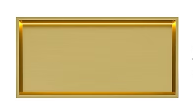 Bayou Niche 600 x 300 with Cool White LED - Brushed Brass
