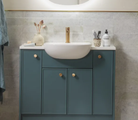 Roper Rhodes Aruba Fitted Furniture Slim 600mm - Juniper Green / Graphite