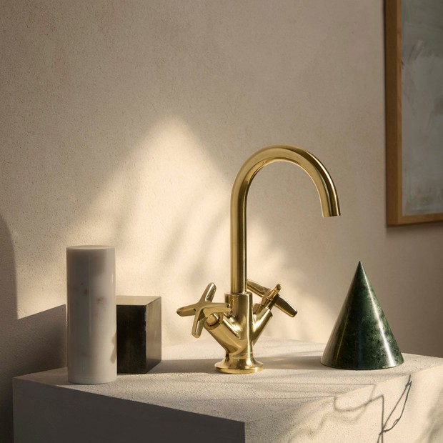 Roper Rhodes Walcot Basin Mixer - Brushed Brass