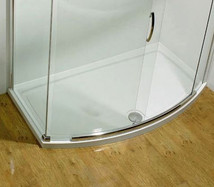 Kudos Bow Fronted Shower Tray 1200 x 700/8100 x 50mm Slip Resistant - White