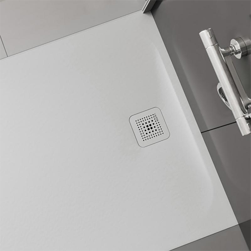 Laufen Marbond Shower Tray Rectangular Drain On Long Side 1800 x 1000 mm Drain On Long Side - White 4