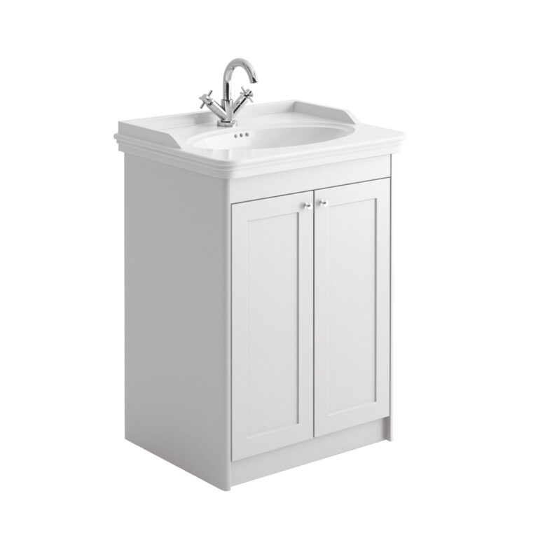 Bayou Classica 600 Vanity Unit - Chalk White 4