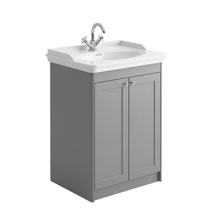 Bayou Classica 600 Vanity Unit - Stone Grey 3