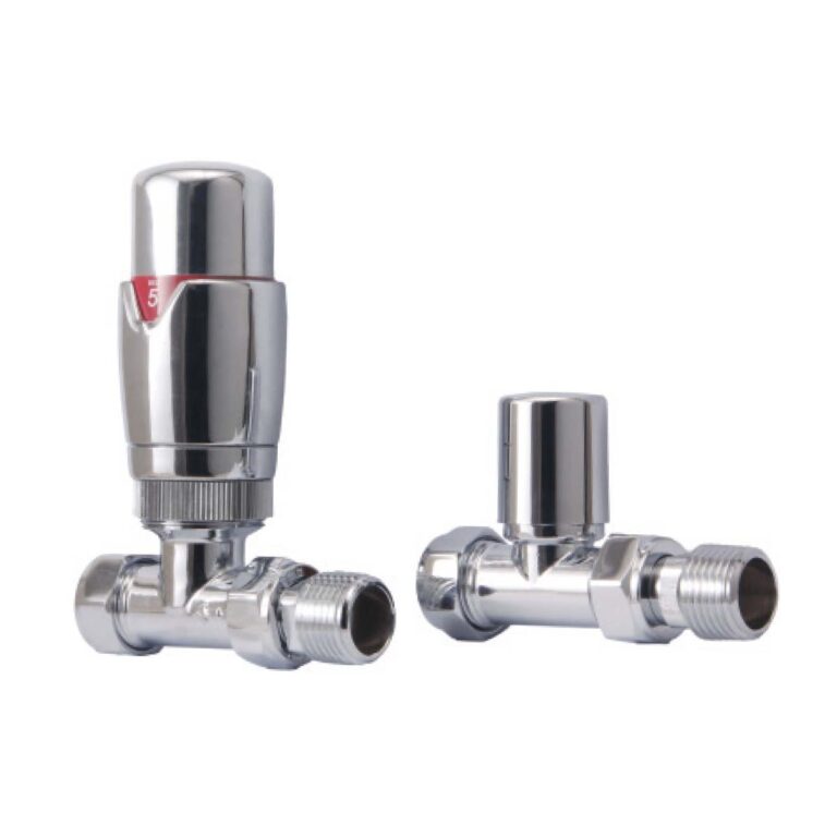 Bayou Designer Straight Valves (Pair) - Chrome