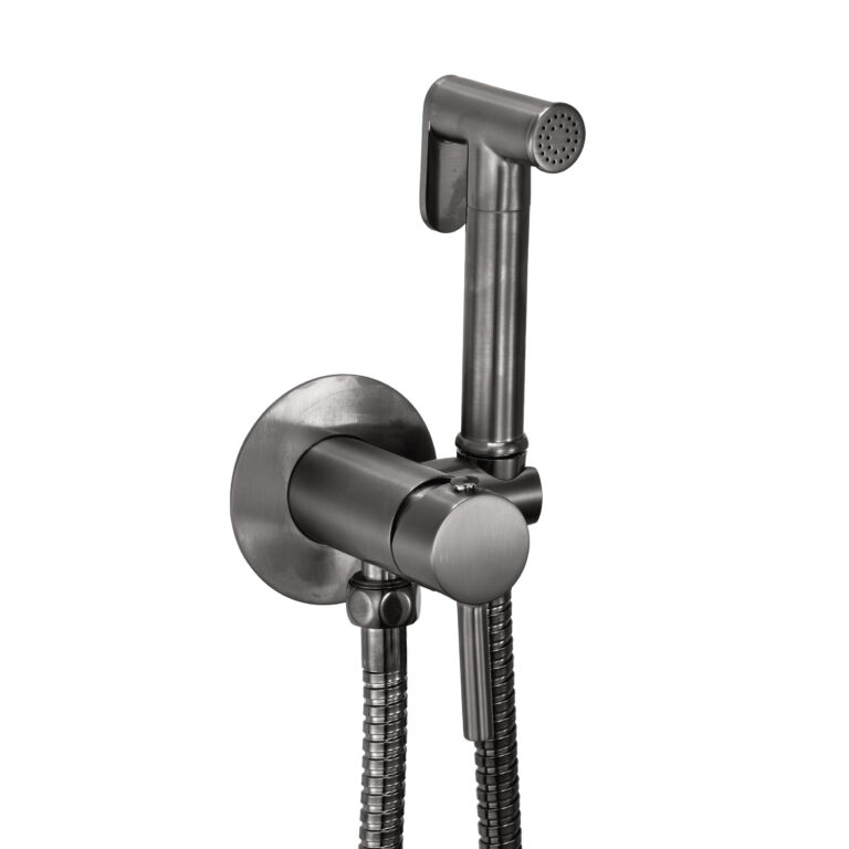 Bayou Douche Handset, Flexi, Holder and Outlet Elbow - Gunmetal