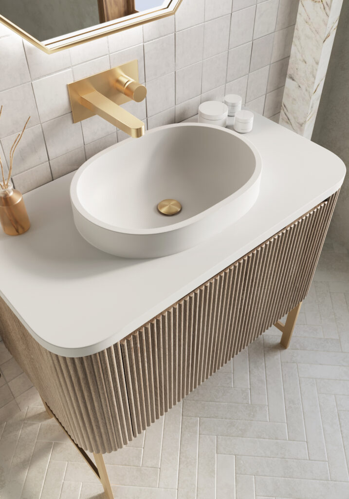Bayou Linea Curve 900 Basin - White
