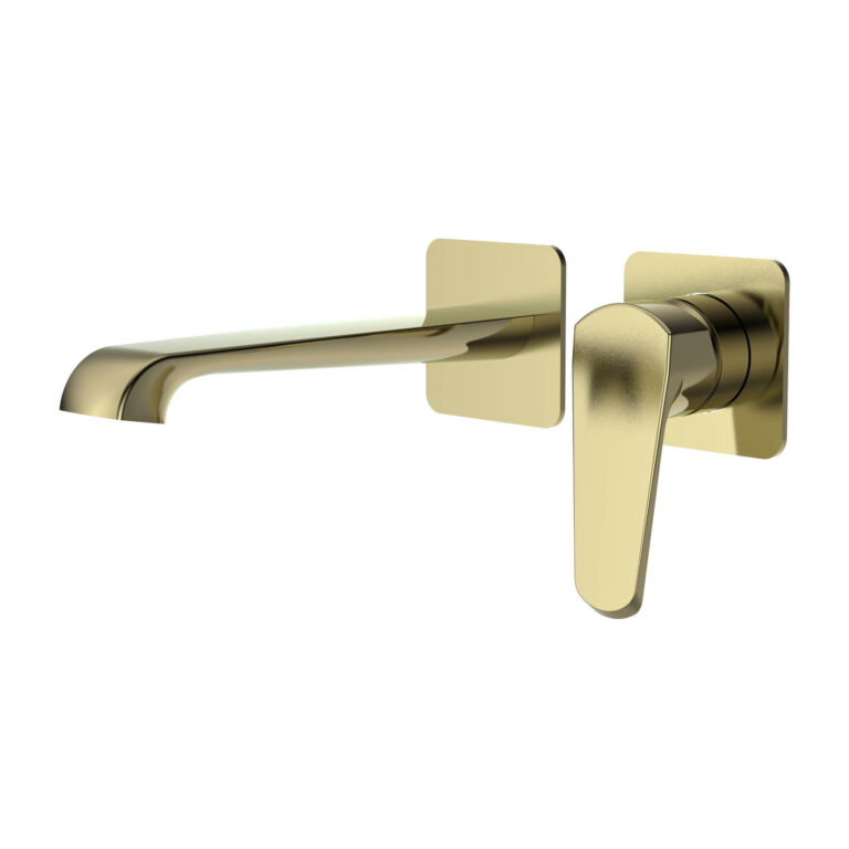 Bayou Montana Wall Mounted Bath Mixer - Brushed Brass