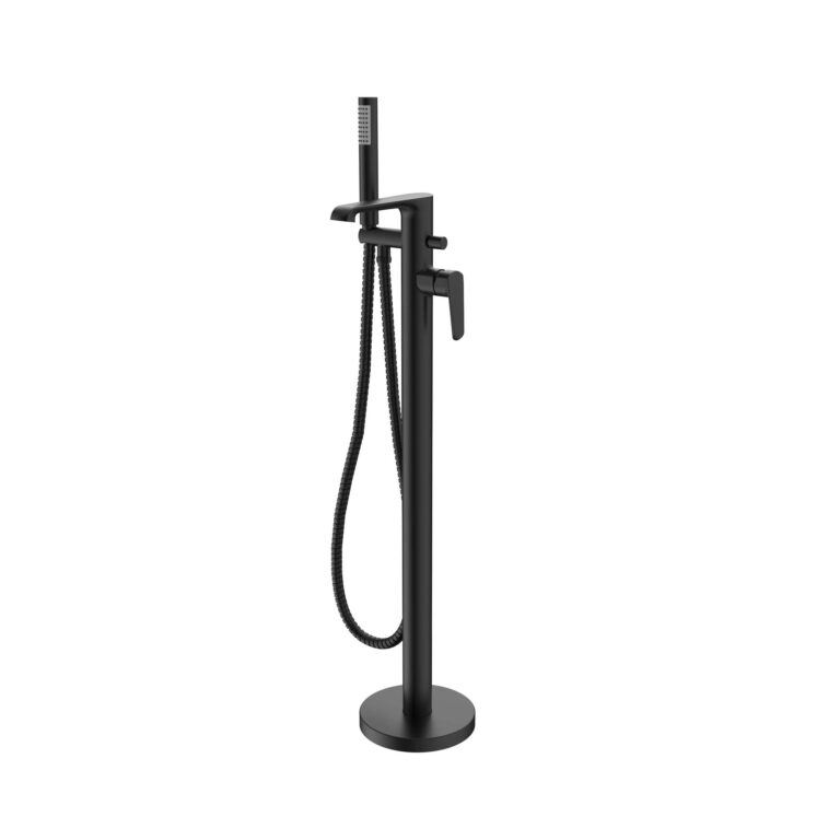 Bayou Montana Freestanding Bath Shower Mixer - Matt Black