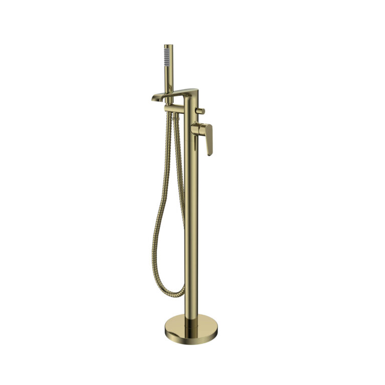 Bayou Montana Freestanding Bath Shower Mixer - Brushed Brass