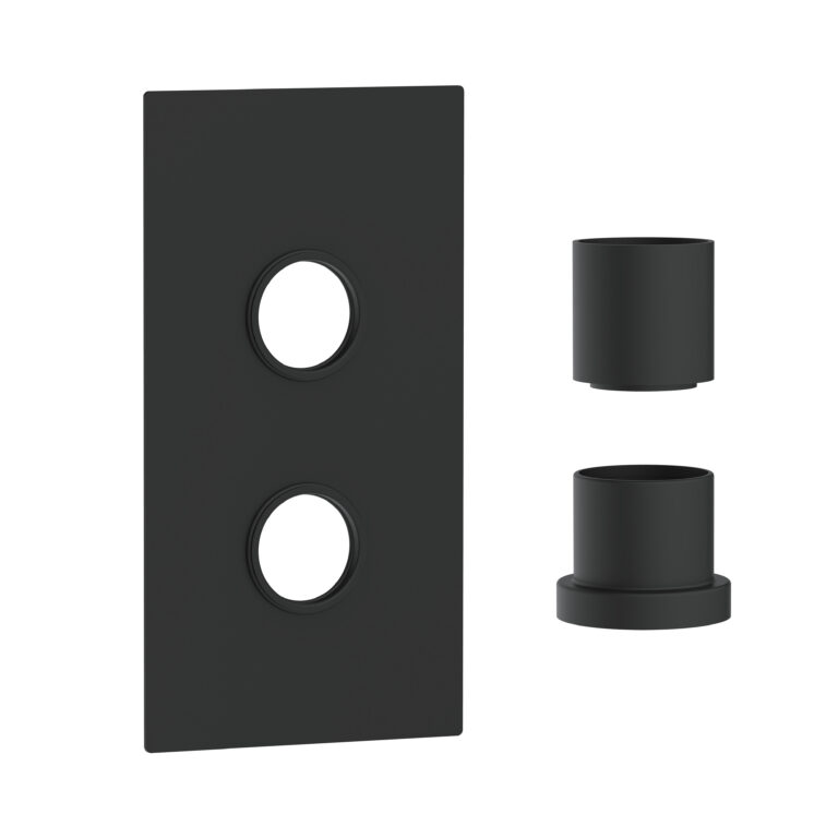 Bayou Concealed Plate with Sleeves (1 Outlet) - Matt Black