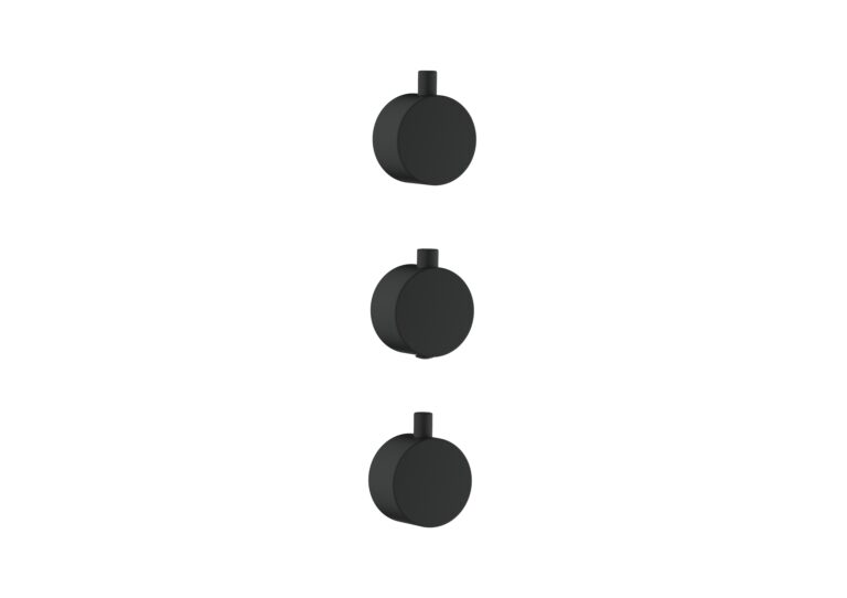 Bayou Concealed Plain Handle 3 Pack (1 Thermo 2 Flow) - Matt Black