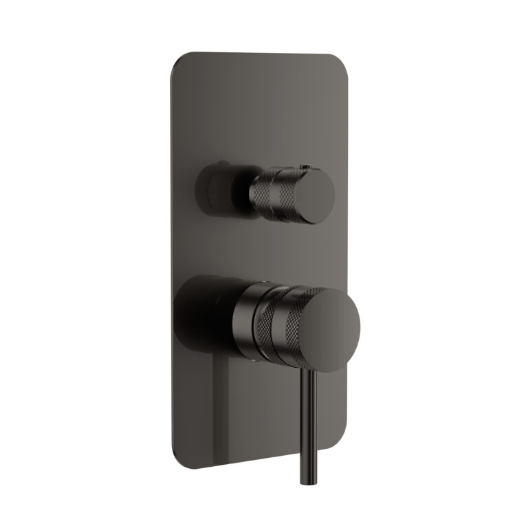 Bayou Core Concealed Manual Dual Outlet - Gunmetal