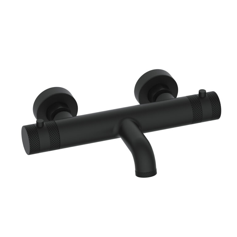 Bayou Wall Mounted Bath Filler - Matt Black