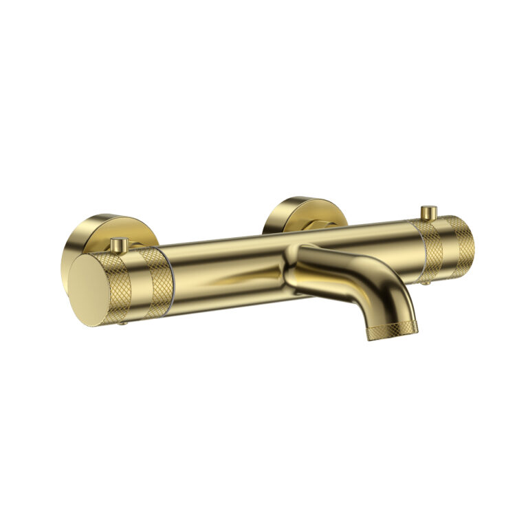 Bayou Wall Mounted Bath Filler - Brushed Brass
