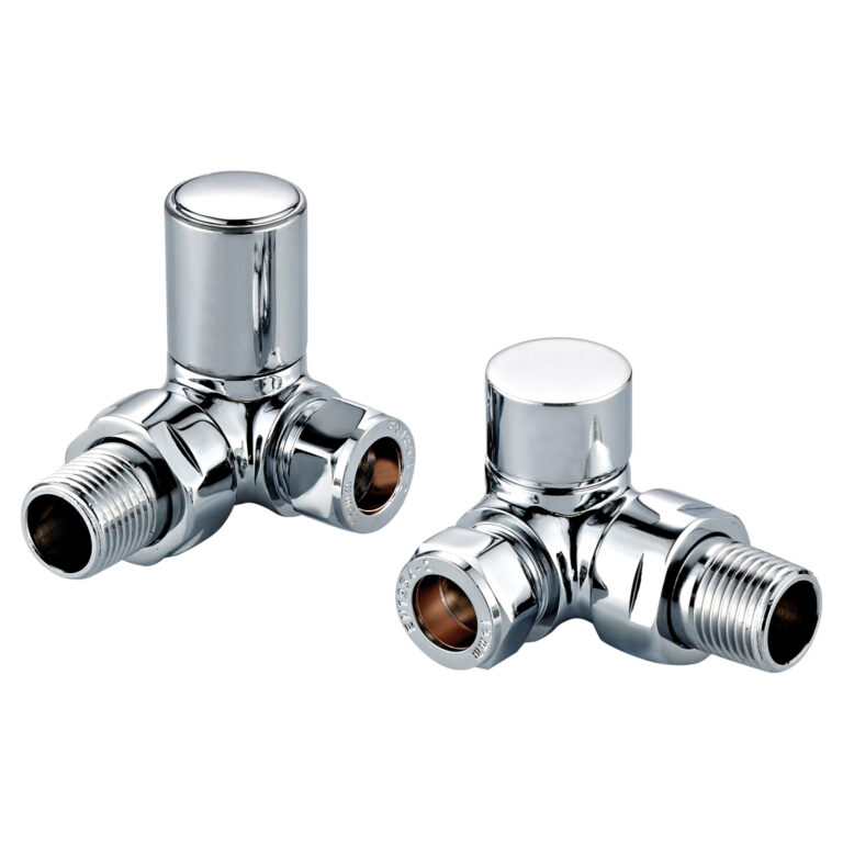 Bayou Towel Rail Valves Corner (Pair) - Chrome