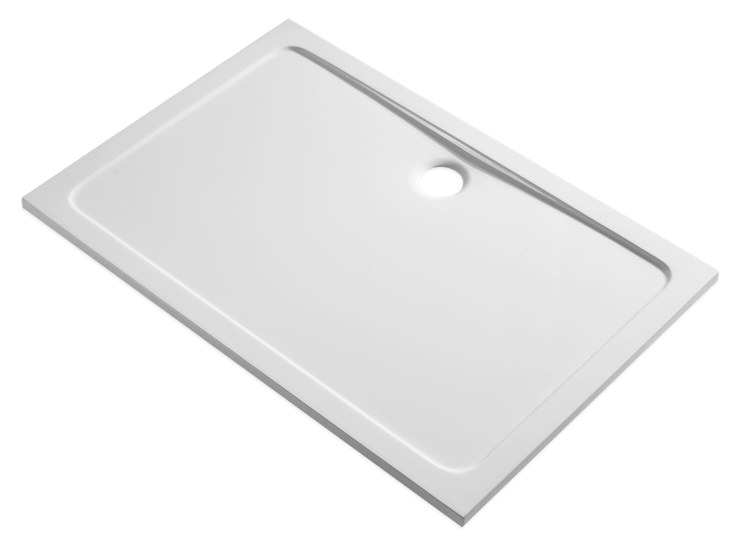 Bayou Stone Resin Rectangular Shower Tray 1000 X 700 - White