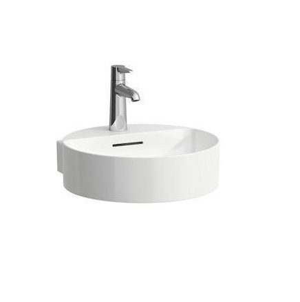 Laufen Val Round Countertop Basin 40 x 25cm No Tap Hole - White