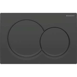 Geberit Alpha01 flush plate for dual flush, round - Matt Black