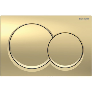 Geberit Alpha01 flush plate for dual flush round - Brass