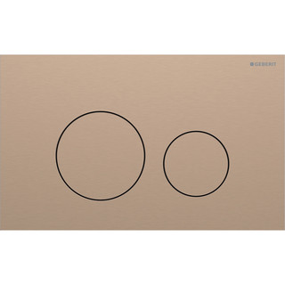 Geberit Sigma40 Round Dual Flush Plate - Rose Gold / Brushed, Easy-to-Clean Coated