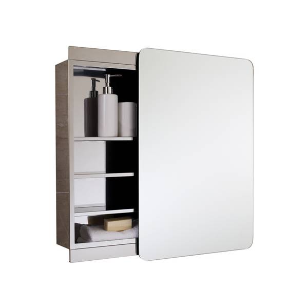 RAK Slide Mirror Cabinet 700 x 500 x 140 -  Silver