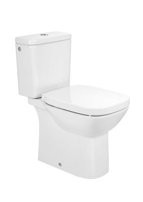 Roca Debba Square Close Coupled Rimless Wc Complete Inc Soft Close Seat - White