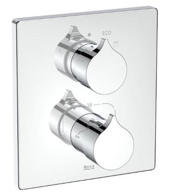 Roca Insignia Built-In 2 Ways Thermostatic Bath Shower Mixer - Chrome