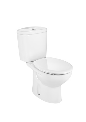 Roca Laura Close Coupled Wc & Soft Close Seat - White