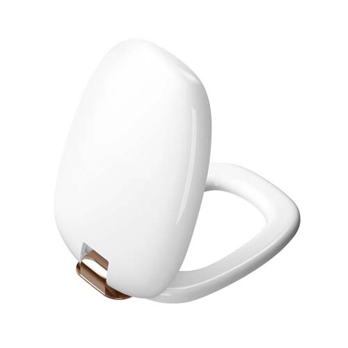 VitrA Plural Soft Close Toilet Seat with Copper Hinge - White