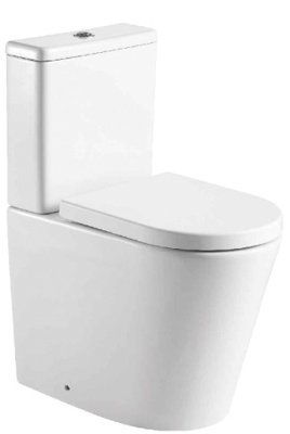 Bayou Ariel Rimless Compact/Semi Comfort Height Closed Back Pan Inc. Cistern - White