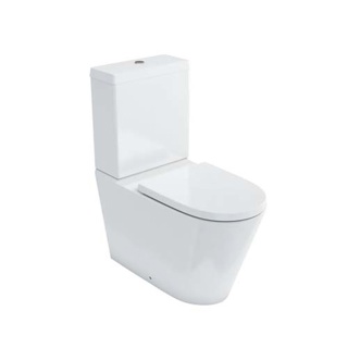 Britton Sphere Cistern with lid including dual flush cistern fittings - White