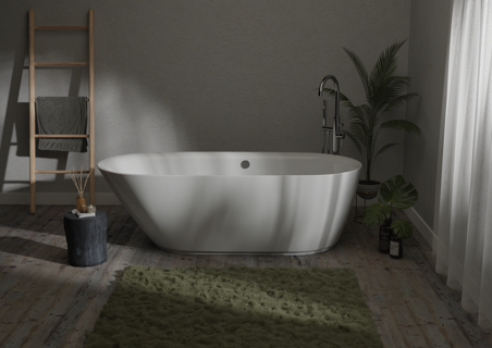 Bayou Calcott 1500 x 700mm Double Skinned Bath  - White