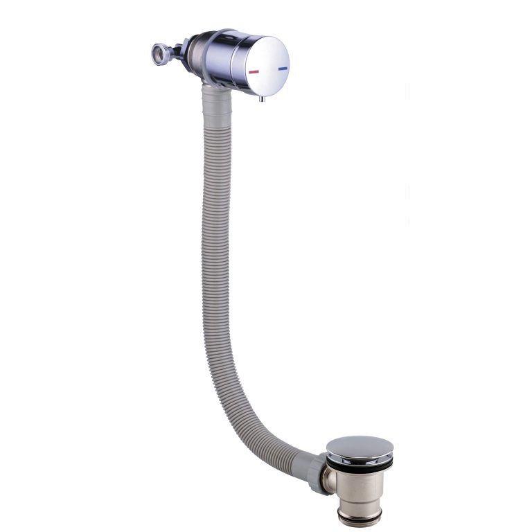 Bayou Bath Filler Overflow with Click Clack Waste - Chrome