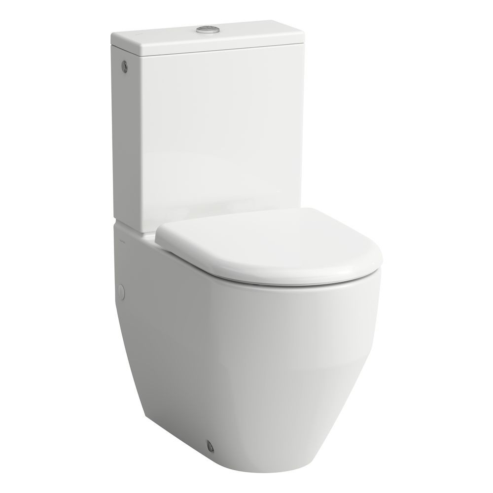 Laufen Pro Close Coupled Wc Pan with Water Inlet Left & Water Overflow Right Fully Back To Wall - White