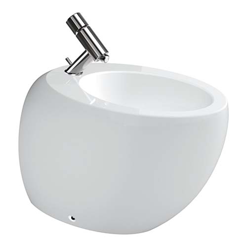 Laufen Alessi One Bidet 39 x 585cm One Tap Hole Inc Clou Overflow System - White