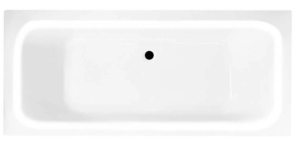 1700 Super Strong Bath Acrylic Straight Double Ended 750mm -  White Gloss