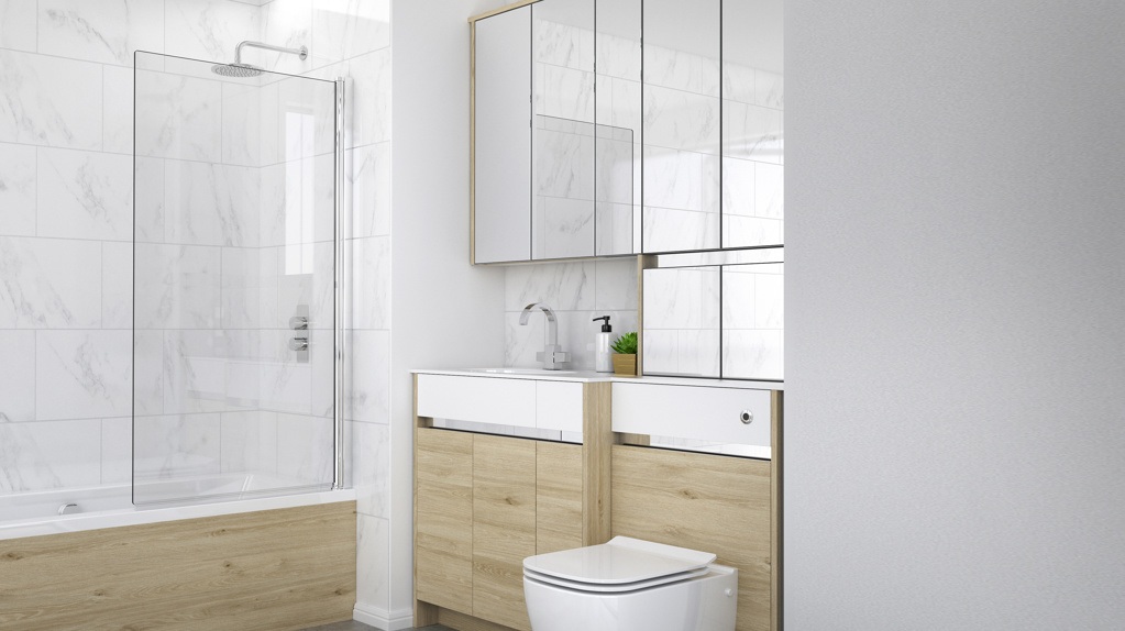 Kudos Inspire Single Panel Bath Screen 850mm 8mm
