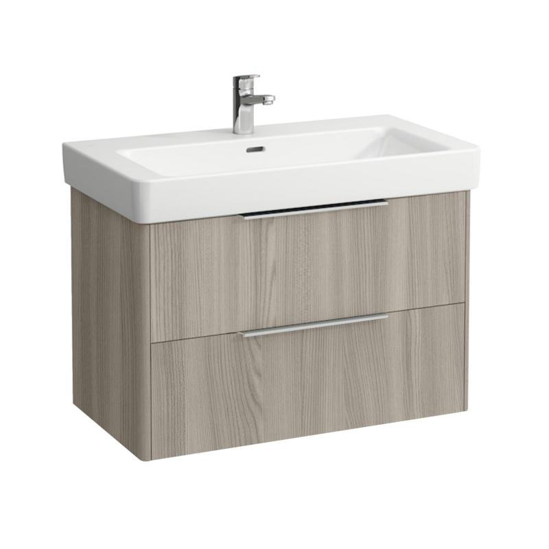 Laufen Base 81 x 53H x 44cm with 2 Drawers For Use with 13965 Basin - Light Elm