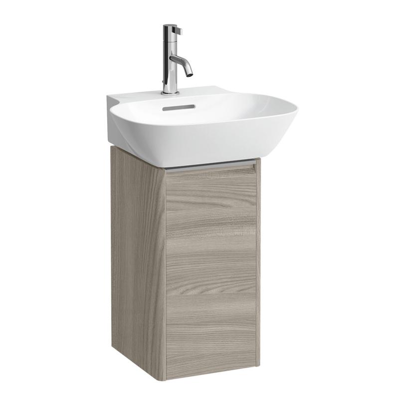 Laufen Base For Ino Vanity Unit with Door Left Hand 280 x 515 x 295mm Anodized Aluminium Handle - Light Elm