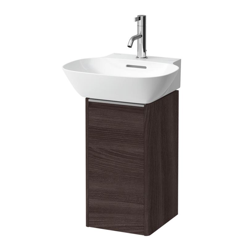 Laufen Base For Ino Vanity Unit with Door Right Hand 280 x 515 x 295mm Anodized Aluminium Handle - Dark Elm