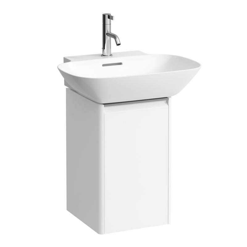 Laufen Base For Ino Vanity Unit with Door Left Hand 315 x 515 x 340mm Anodized Aluminium Handle - Matt White