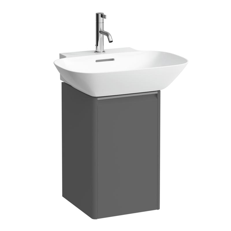 Laufen Base For Ino Vanity Unit with Door Left Hand 315 x 515 x 340mm - Traffic Grey / Anodized Aluminium