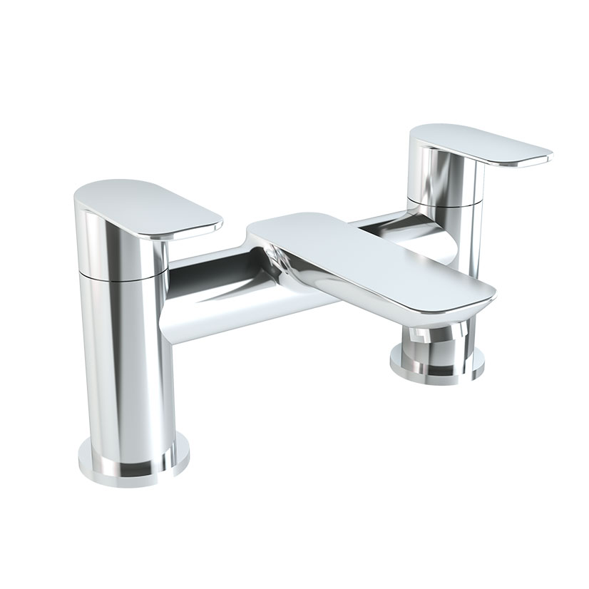 VitrA X-Line 2 Tap Hole Bath Filler - Chrome
