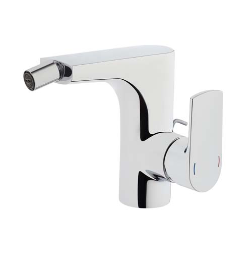 VitrA Sento Monobloc Bidet Mixer with Pop-Up Waste - Chrome