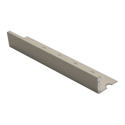 Bayou 10mm Textured Straight Edge Aluminium Tile Trim - Sand Stone