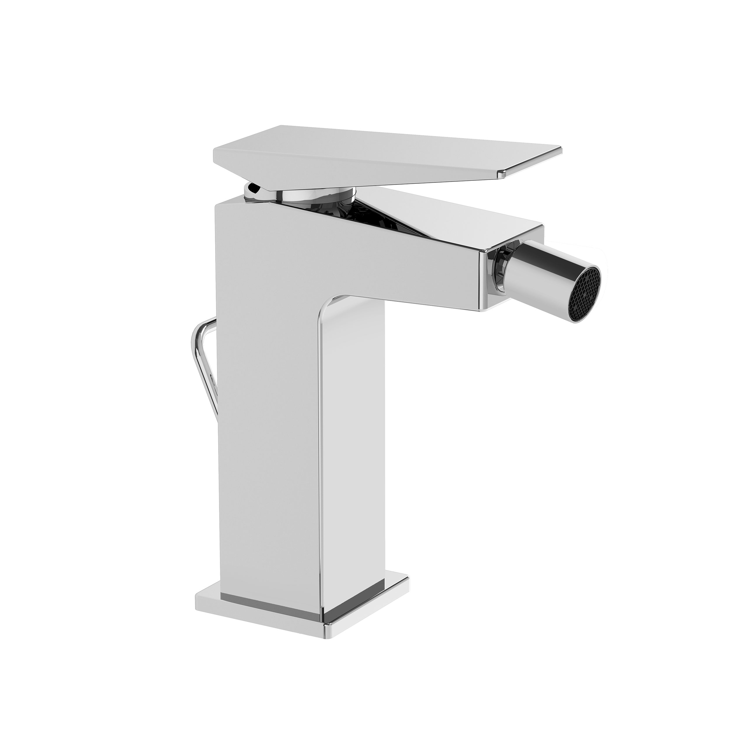 VitrA Brava Monobloc Bidet Mixer with Pop-Up Waste - Chrome