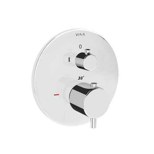 Vitra Minimax S (V-Box Shower Valves) Wall Mounted Thermostatic Concealed Shower Valve - 1 Outlet