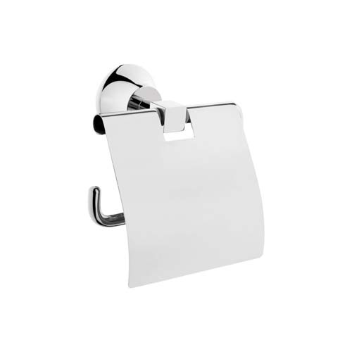 VitrA Juno Toilet Roll Holder with Cover - Chrome